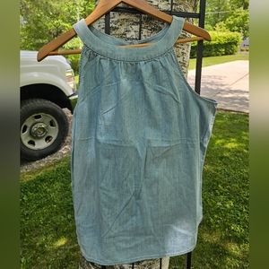 Denim halter top